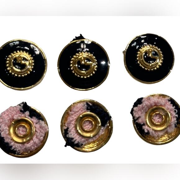 St John Collection Navy Blue and Gold 12 Buttons 6 Sew on 6 flat snap backs - Picture 3 of 4